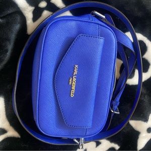 Karl lagerfeld blue crossgrain electric blue
